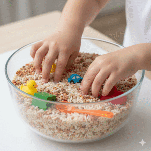 Dr. Tathed’s Tuesday Autism Tip #7 - Rice/Dal Treasure Hunt | Dr. Tathed’s Tuesday Autism Tip #7 – Sensory Activity
