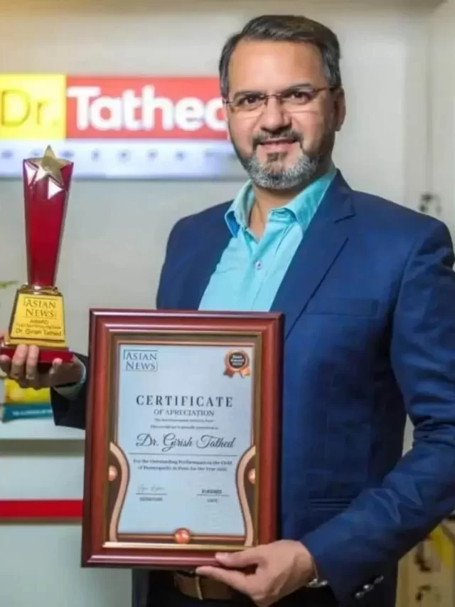 Dr. Girish Tathed Awarded  for the best homeopathy doctor